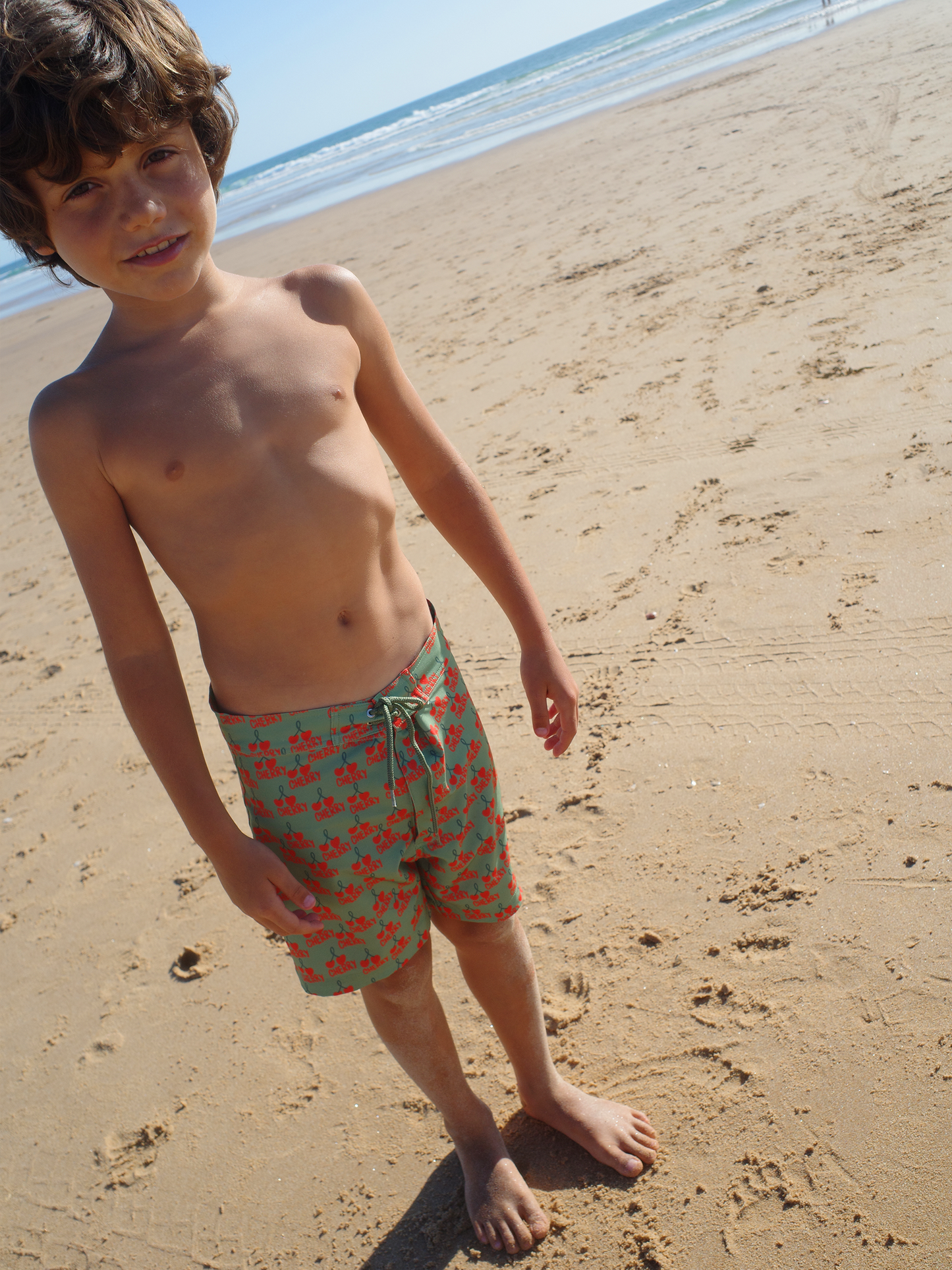 PETER PAN KIDS BOARDSHORTS | CHERRY GREEN