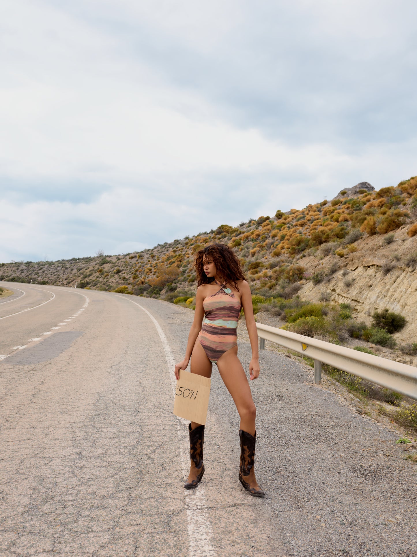 RODEO HIGH-NECK SWIMSUIT | SUNSET