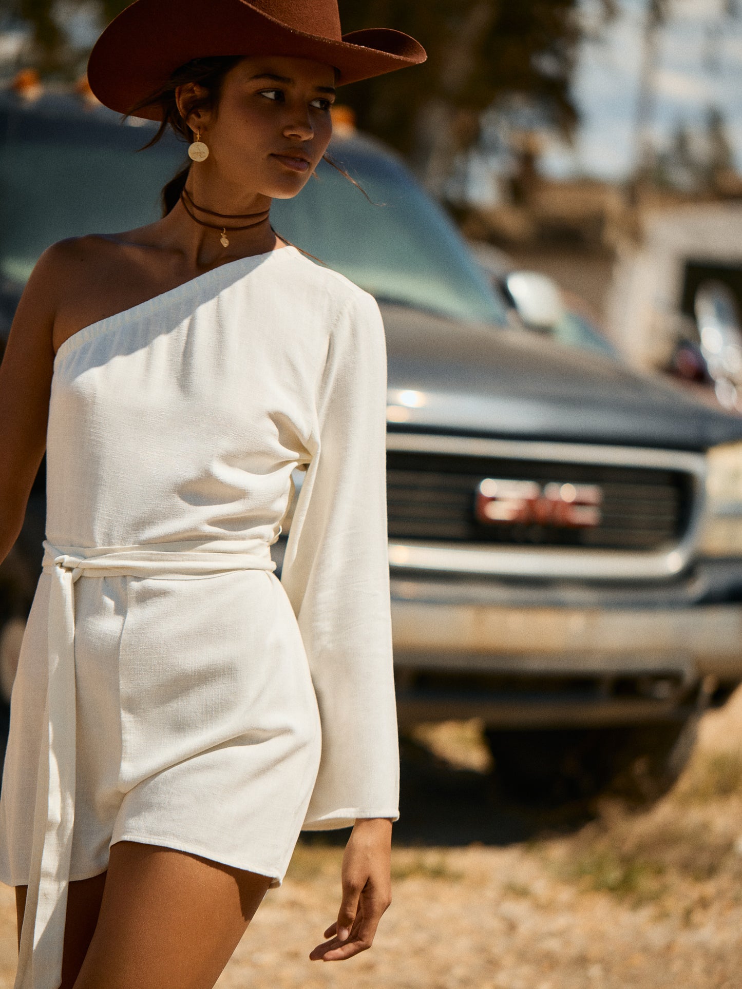 QUARTERBACK ROMPER | SALTY WHITE
