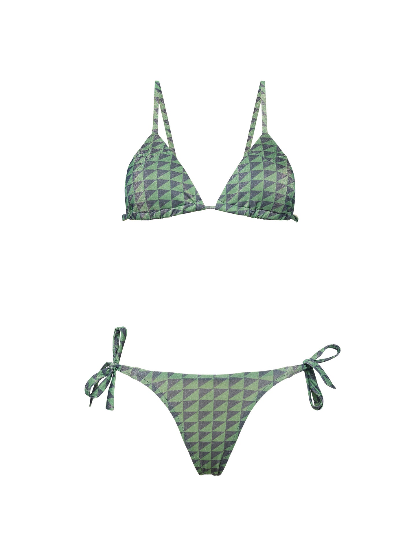 RED FLAG TRIANGLE BIKINI | AQUA