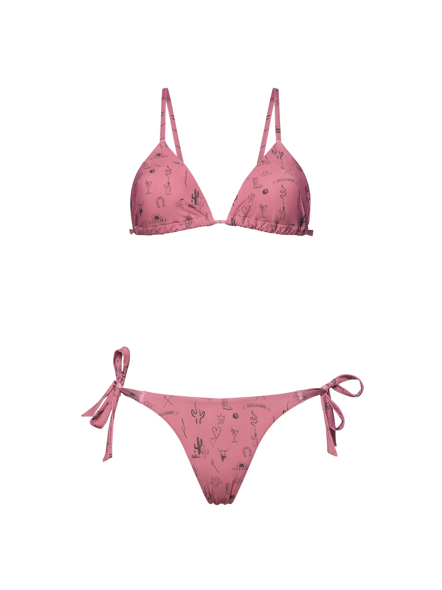 RED FLAG TRIANGLE BIKINI | PINK TATTOOS