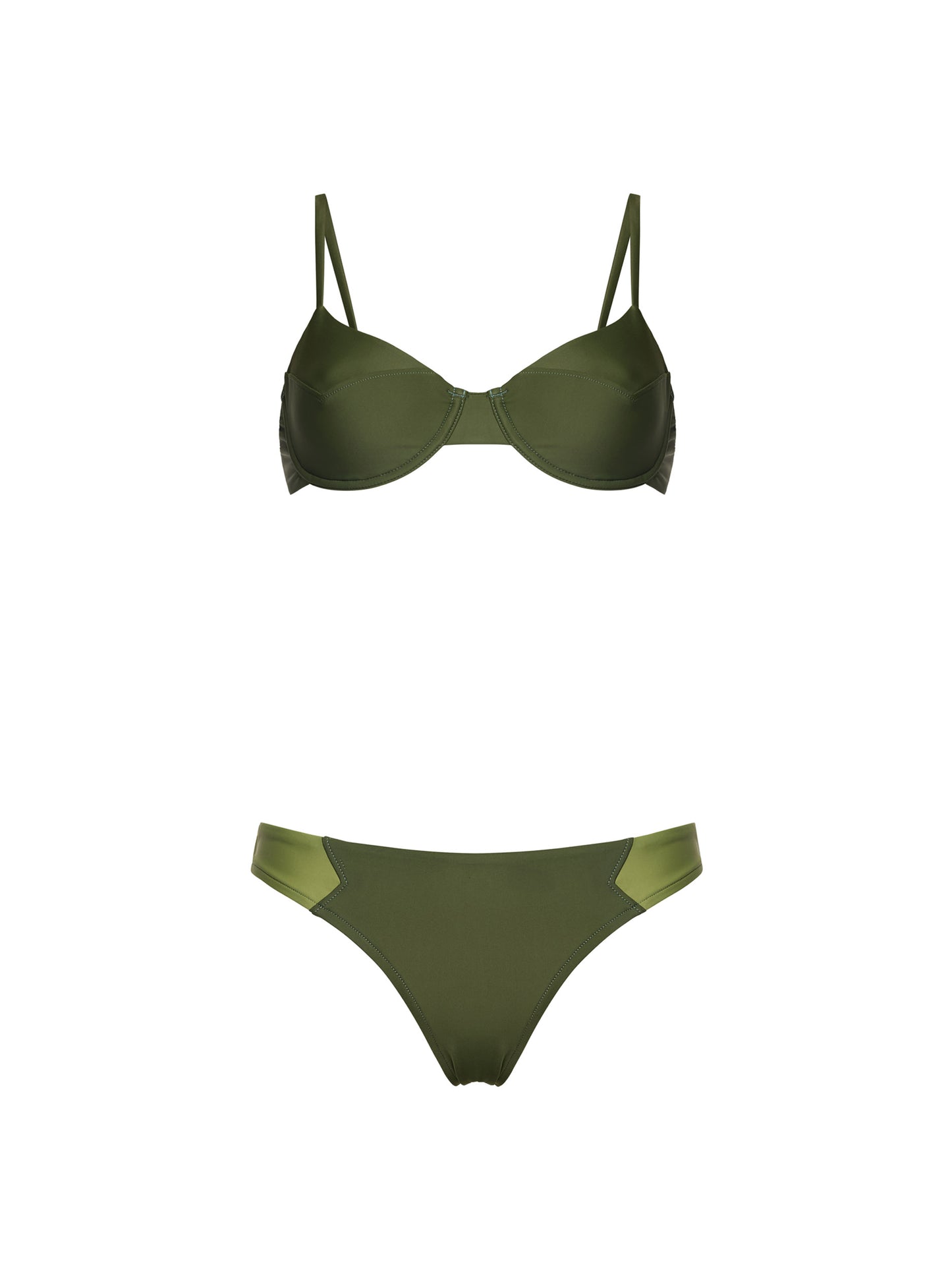 WILD UNDERWIRE BIKINI | MOSS GREEN