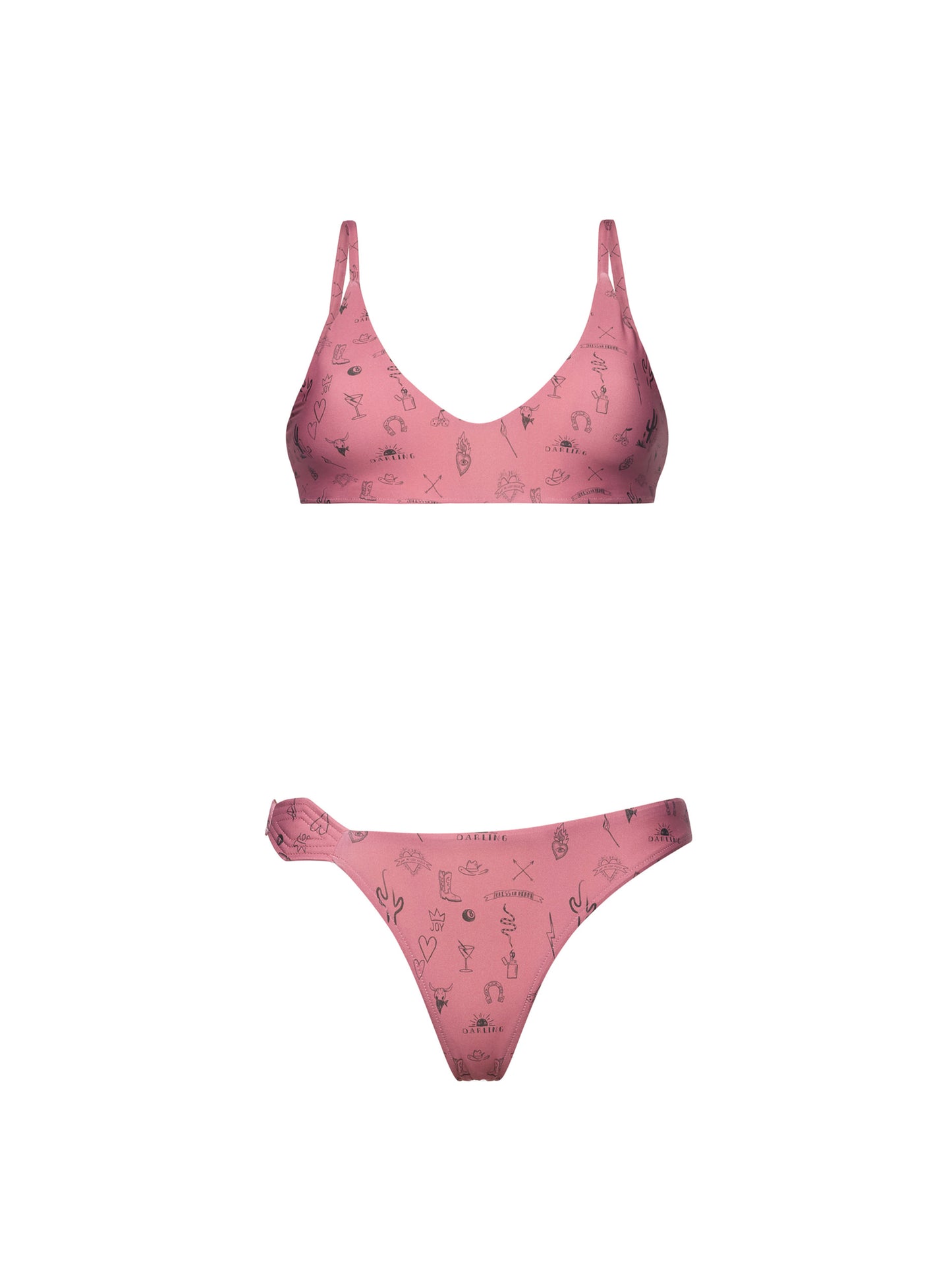 SHERIFF V-NECK BIKINI | PINK TATTOOS